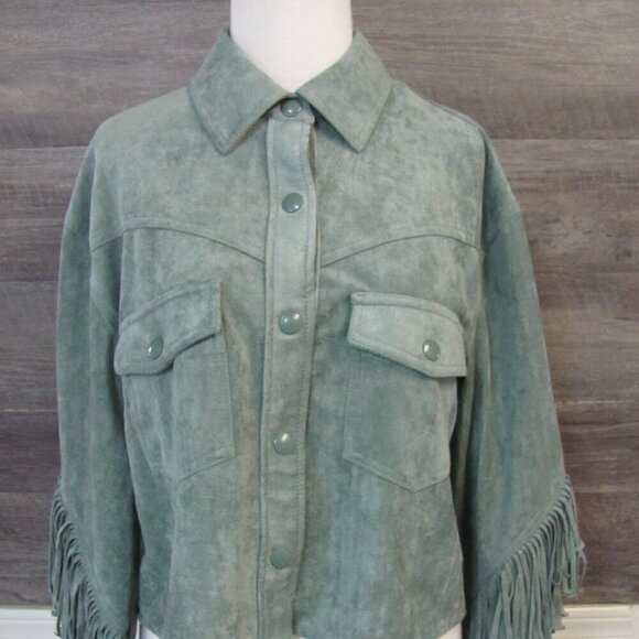 FREE PEOPLE BLANK NYC TWIST & SHOUT VEGAN  LEATHER JACKET NWT - Picture 2 of 16